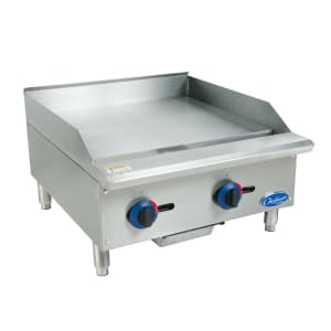 605-C24GG 24" Gas Griddle w/ Manual Controls - 3/4" Steel Plate, Convertible