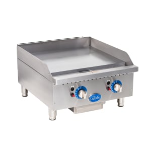605-GG24TG 24" Gas Griddle w/ Thermostatic Controls - 1" Steel Plate, Convertible