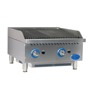 605-GCB24GSR 24" Countertop Gas Charbroiler w/ Cast-Iron Grates, Radiant