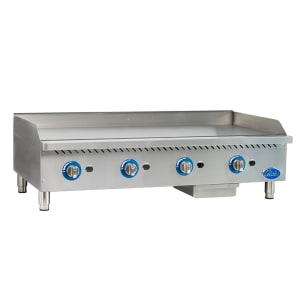 605-GG48G 48" Gas Griddle w/ Manual Controls - 1" Steel Plate, Convertible