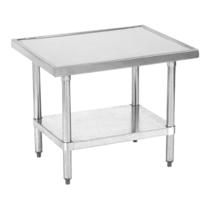 605-XTABLE 30" Mixer Table w/ Galvanized Undershelf Base w/ Marine Edge, 24"D