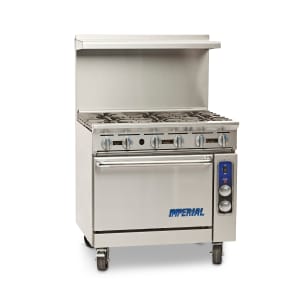406-IR6CNG 36" 6 Burner Gas Range w/ Convection Oven, Natural Gas