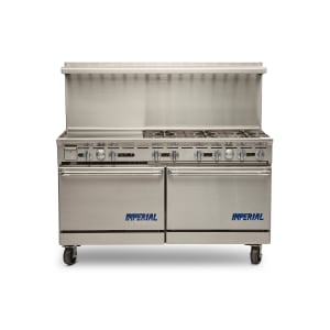 406-IR6G24NG 60" 6 Burner Gas Range w/ Griddle & (2) Standard Ovens, Natural Gas