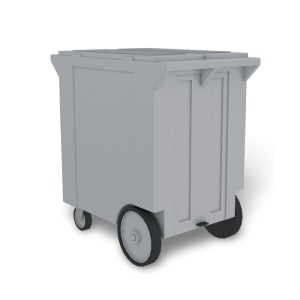 954-PCC250 250 lb Insulated Mobile Ice Caddy, Polyethylene, Gray