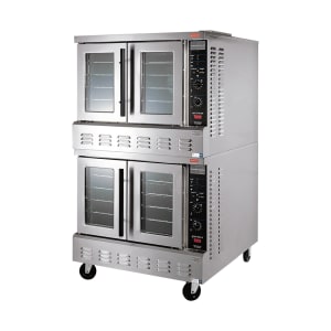 360-GCOFAP2NG Double Full Size Natural Gas Convection Oven - 55,000 BTU 