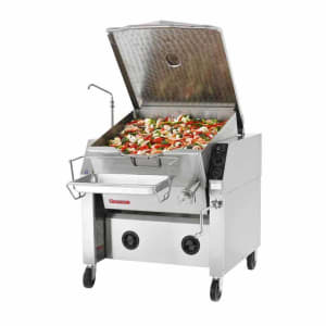 301-30PSTGMLP 30 gal. Tilt Skillet - Cabinet Base, Polished Pan, Measurement Marks, Liquid Propan...