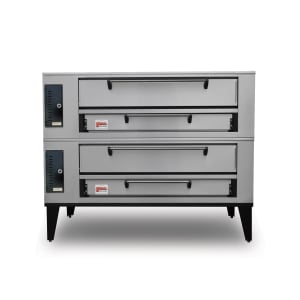 840-SD448STACKEDNG Floor Model Double Pizza Deck Oven - Natural Gas