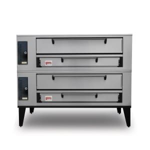 840-SD10866STACKEDLP Floor Model Double Pizza Deck Oven - Liquid Propane