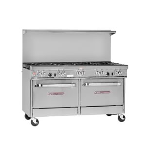 348-4604AA7RNG 60" 8 Burner Gas Range w/ Griddle & 2 Convection Ovens, Natural Gas