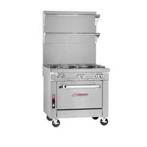 348-P36ABBBLP 36" 6 Burner Gas Range w/ Convection Oven, Liquid Propane
