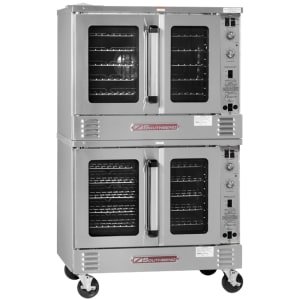 348-PCG180BSDLP Platinum Bakery Depth Double Full Size Liquid Propane Convection Oven - 90,000 BTU