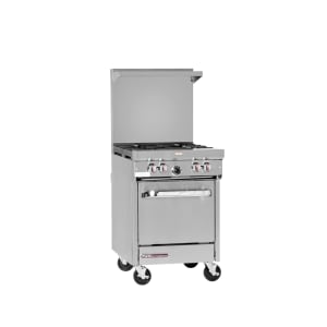 348-S24ENG 24" 4 Burner Gas Range w/ Space Saver Oven, Natural Gas