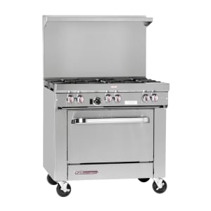 348-S36D3GLP 36" Gas Range w/ Full Griddle & Standard Oven, Liquid Propane