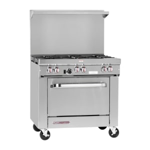 348-S36DLP 36" 6 Burner Gas Range w/ Standard Oven, Liquid Propane
