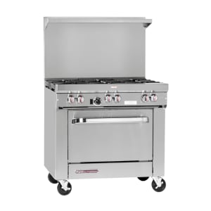 348-S36DNG 36" 6 Burner Gas Range w/ Standard Oven, Natural Gas
