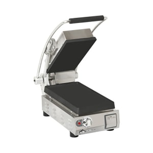 062-9PPGT7IA120V Single Commercial Panini Press w/ Cast Iron Grooved Plates, 120v
