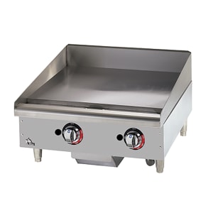 062-624TF 24" Gas Griddle w/ Thermostatic Controls - 1" Steel Plate, Convertible