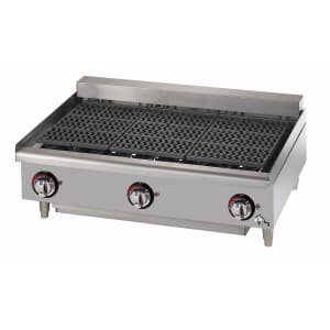 062-5136CF2083 36" Charbroiler w/ Removable Cast Iron Grids & Water Pan, 208v/1-3ph