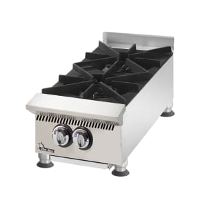 062-802HANG 12" Gas Hotplate w/ (2) Burners & Manual Controls, Convertible