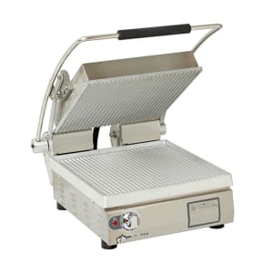 062-CG14B208 Single Commercial Panini Press w/ Aluminum Grooved Plates, 240v/1ph