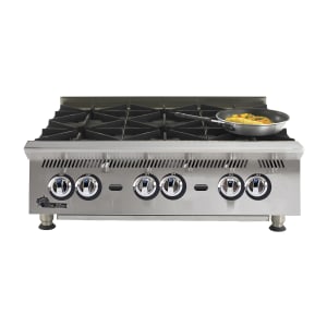 062-806HANG 36" Gas Hotplate w/ (6) Burners & Manual Controls, Convertible