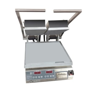 062-GR14STE120 Double Commercial Panini Press w/ Aluminum Smooth Plates, 120v