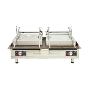 062-PGC28IE2401 Double Commercial Panini Press w/ Cast Iron Grooved Plates, 240v/1ph