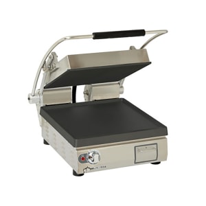 062-GR14IB208 Single Commercial Panini Press w/ Cast Iron Smooth Plates, 240v/1ph