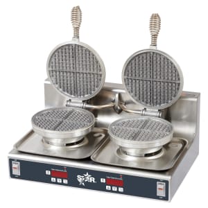 062-SWBD240 Double Classic American Waffle Maker w/ Aluminum Grids, 1800W, 240v