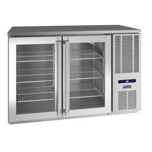 581-VCBR552SG01A 52" Bar Refrigerator - 2 Swinging Glass Doors, Silver, 115v