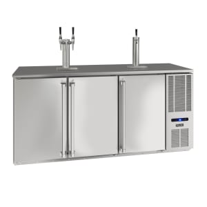 581-VCBR672SS01A 72" Kegerator Beer Dispenser w/ (3) 1/2 Keg Capacity - (2) Columns, Silver, 115v