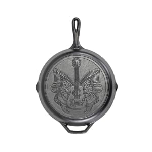 261-L10SKDLY 12" Round Dolly Parton Seasoned Cast Iron Skillet, Love Is Like a Butterfly