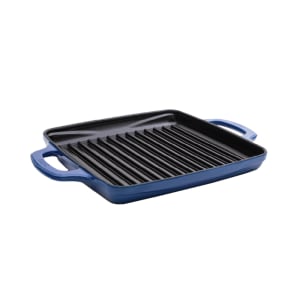 261-U11IGP300 11" Square USA Enamel™ Cast Iron Grill Pan - Blue