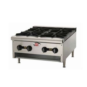 439-HDHP2430G 23 3/8" Gas Hotplate w/ (4) Burners & Manual Controls, Convertible