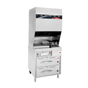 439-WVFG240 Electric Fryer w/ Griddle - (1) 15 lb. Vat Floor Model, 240v/3ph