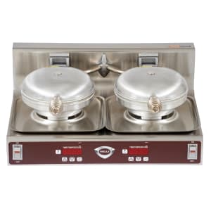 439-WB2E240V Dual Round Waffle Maker - Programmable Temperature Controls, Stainless, 208-240v/1ph