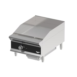 175-GGMDM18 18" Gas Griddle w/ Manual Control - 3/4" Steel Plate, Convertible