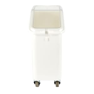 144-IBS20148 Mobile Ingredient Bin - 21 Gallon Capacity, Clear Cover/White Base