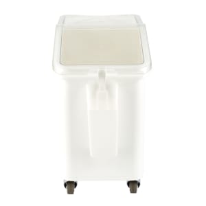 144-IBS27148 Mobile Ingredient Bin - 27 Gallon Capacity, Clear Cover/White Base