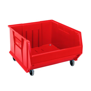 688-QUS967MOBRD Hulk Mobile Stack Shelf Container - 23 7/8" x 22 1/2", Red