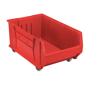 688-QUS985MOBRD Hulk Mobile Stack Shelf Container - 29 7/8" x 18 1/4", Red