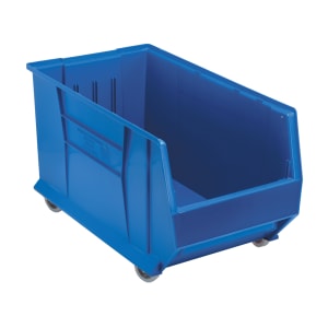 688-QUS986MOBBL Hulk Mobile Stack Shelf Container - 29 7/8" x 16 1/2", Blue