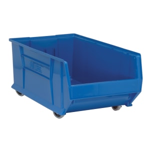 688-QUS985MOBBL Hulk Mobile Stack Shelf Container - 29 7/8" x 18 1/4", Blue