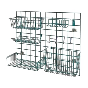 688-SGK30361P Store Grid Wire Wall Mounted Shelf, 36"W x 30"H, Green