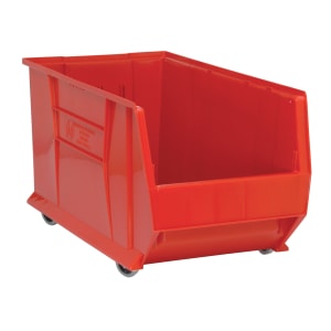 688-QUS986MOBRD Hulk Mobile Stack Shelf Container - 29 7/8" x 16 1/2", Red