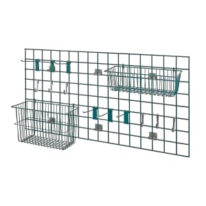 688-SGK24481P Store Grid Wire Wall Mounted Shelf, 48"W x 24"H, Green