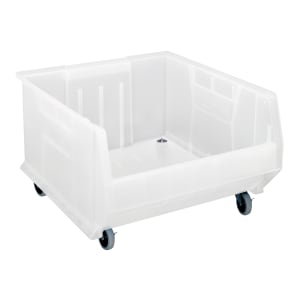 688-QUS967MOBCL Hulk Mobile Stack Shelf Container - 23 7/8" x 22 1/2", Clear