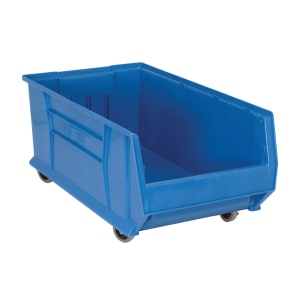 688-QUS984MOBBL Hulk Mobile Stack Shelf Container - 29 7/8" x 16 1/2", Blue