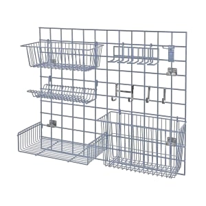 688-SGK30361GY Store Grid Wire Wall Mounted Shelf, 36"W x 30"H, Gray