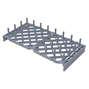 688-QPDR1 Millenia™ Pronged Drying Cradle - 12" x 24" x 1 1/2", Gray